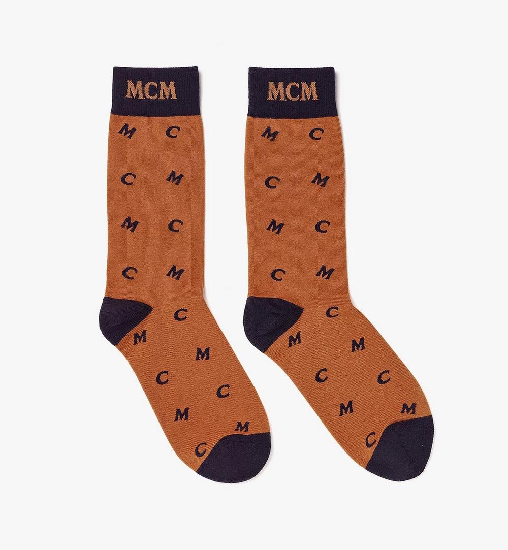 Intarsia Knit MCM Monogram Socks 1
